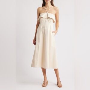 DU PARADIS Clover Halter Midi Dress